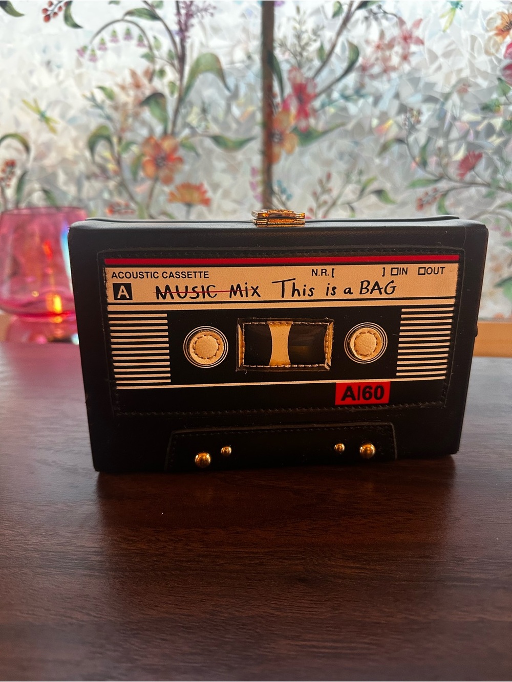 Vintage Cassette Tape Box Bag Retro Music Novelty Statement Purse